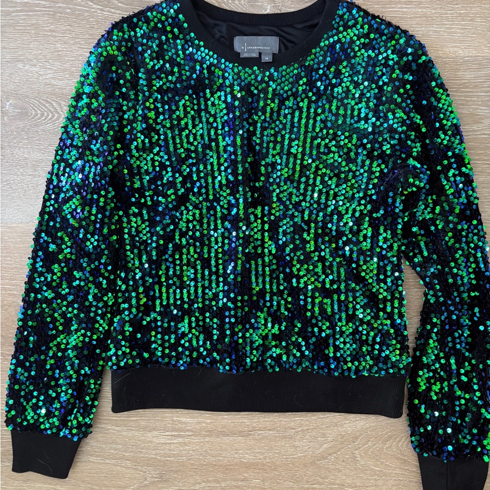 Anthropologie sequined top